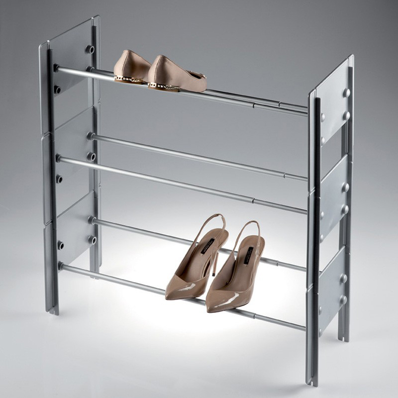 Cip stackable shoe rack beige - black tube 2